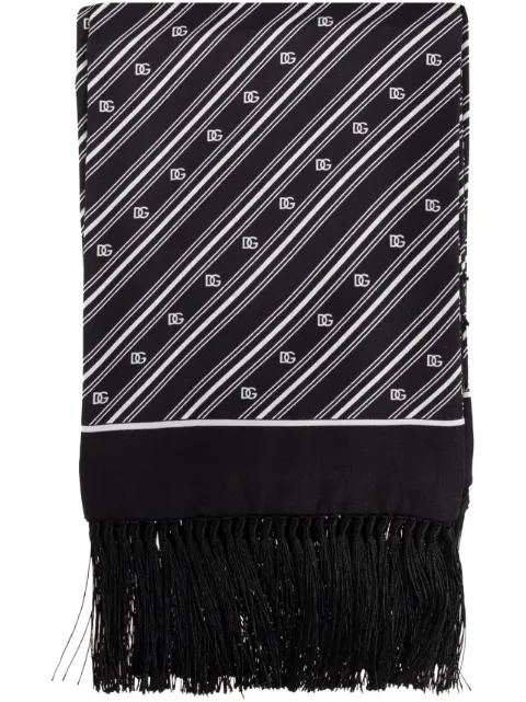 Dolce & Gabbana striped silk scarf