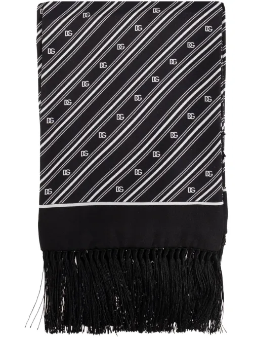 Écharpe en soie à rayures - Dolce & Gabbana - Modalova