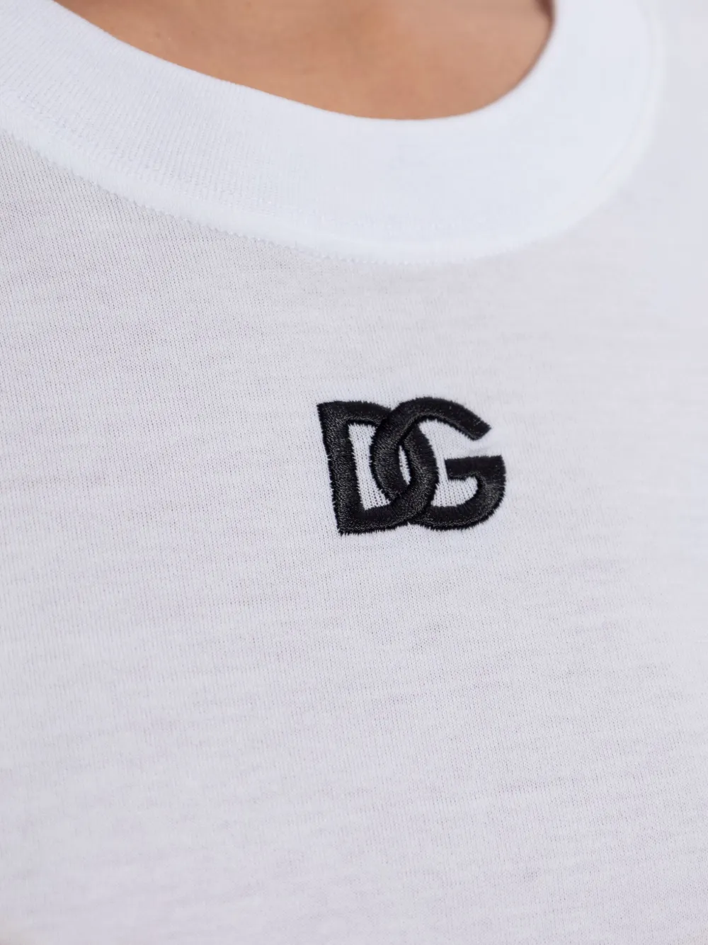 Dolce & Gabbana T-shirt met geborduurd logo Wit