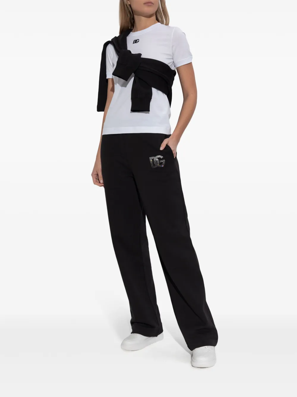 Dolce & Gabbana T-shirt met geborduurd logo Wit