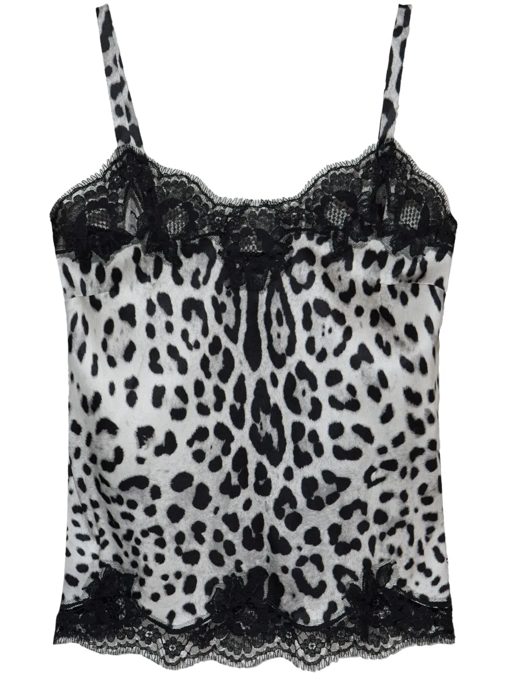 Dolce & Gabbana Leopard-print Camisole In Black