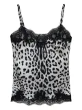 Dolce & Gabbana leopard-print camisole - Grey