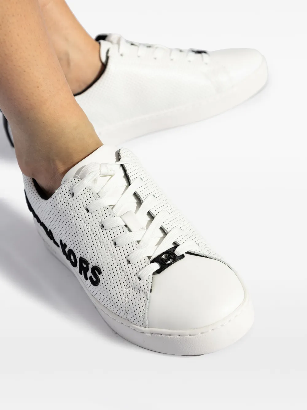 Michael Kors logo-embroidered sneakers White