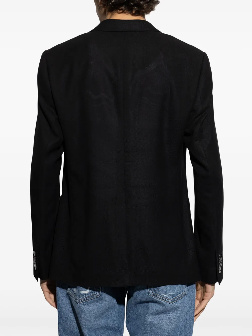 Dolce & Gabbana Wollen blazer met enkele rij knopen Zwart