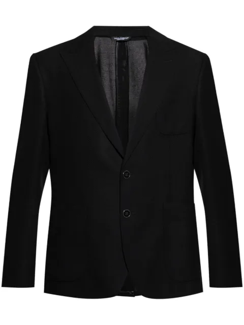 Dolce & Gabbana blazer en laine à simple boutonnage