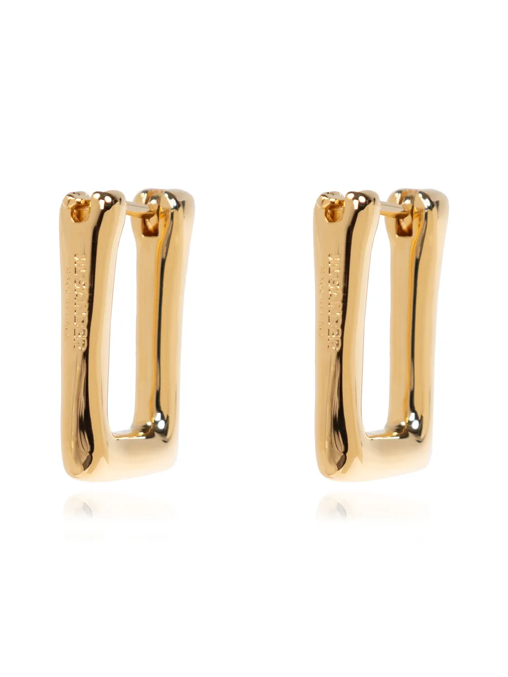 Jil Sander Rechthoekige oorbellen - Goud