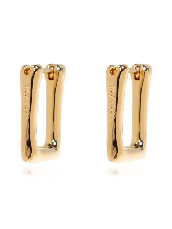★関税込★ JIL SANDER ゴールドトーン ピアス Jil Sander スクエア ピアス | ゴールドトーン | FARFETCH JP