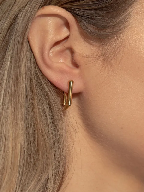 ★関税込★ JIL SANDER ゴールドトーン ピアス Jil Sander スクエア ピアス | ゴールドトーン | FARFETCH JP
