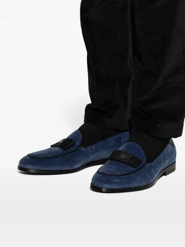 Dolce & Gabbana Velvet Loafers | Blue | FARFETCH