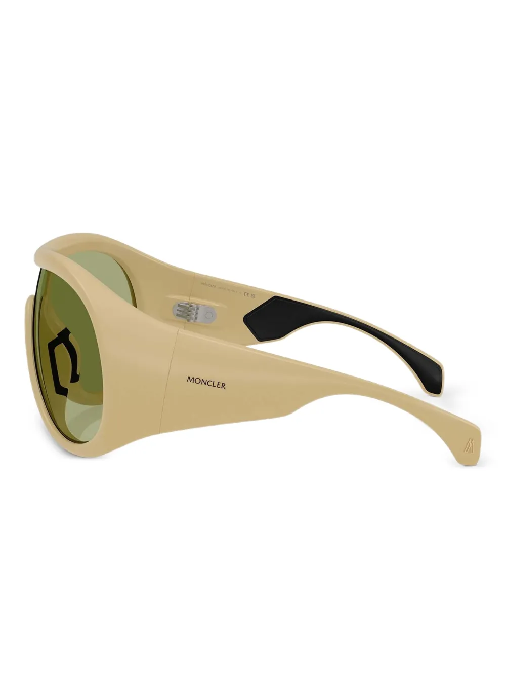 Moncler Eyewear Cloche zonnebril met gewelfd montuur Bruin