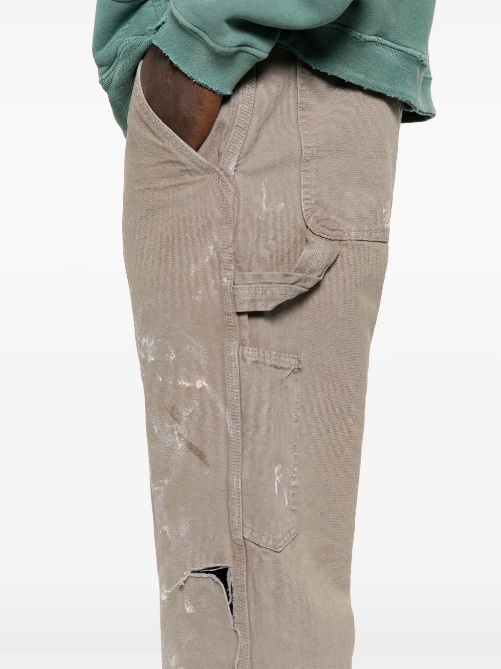 Enfants Riches Déprimés Broek met verfspetters Beige