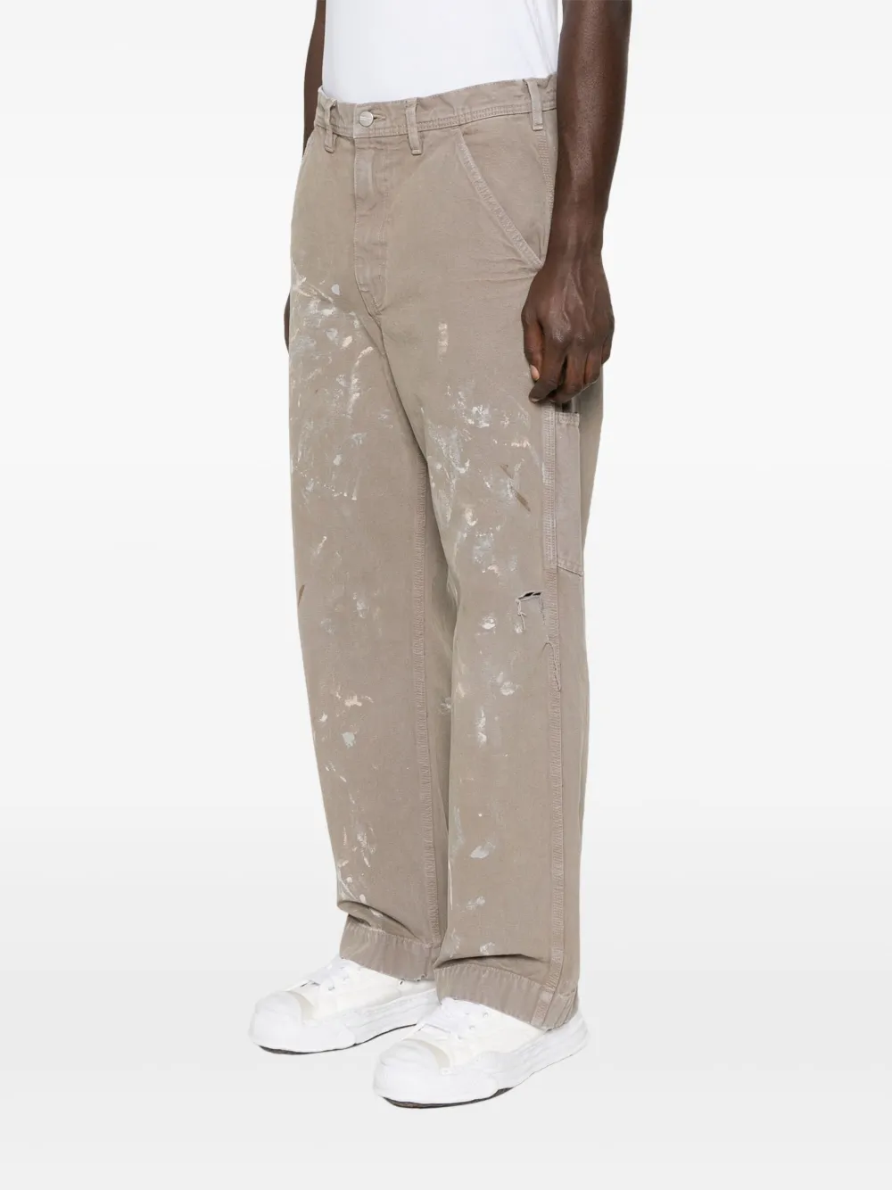 Enfants Riches Déprimés Broek met verfspetters Beige