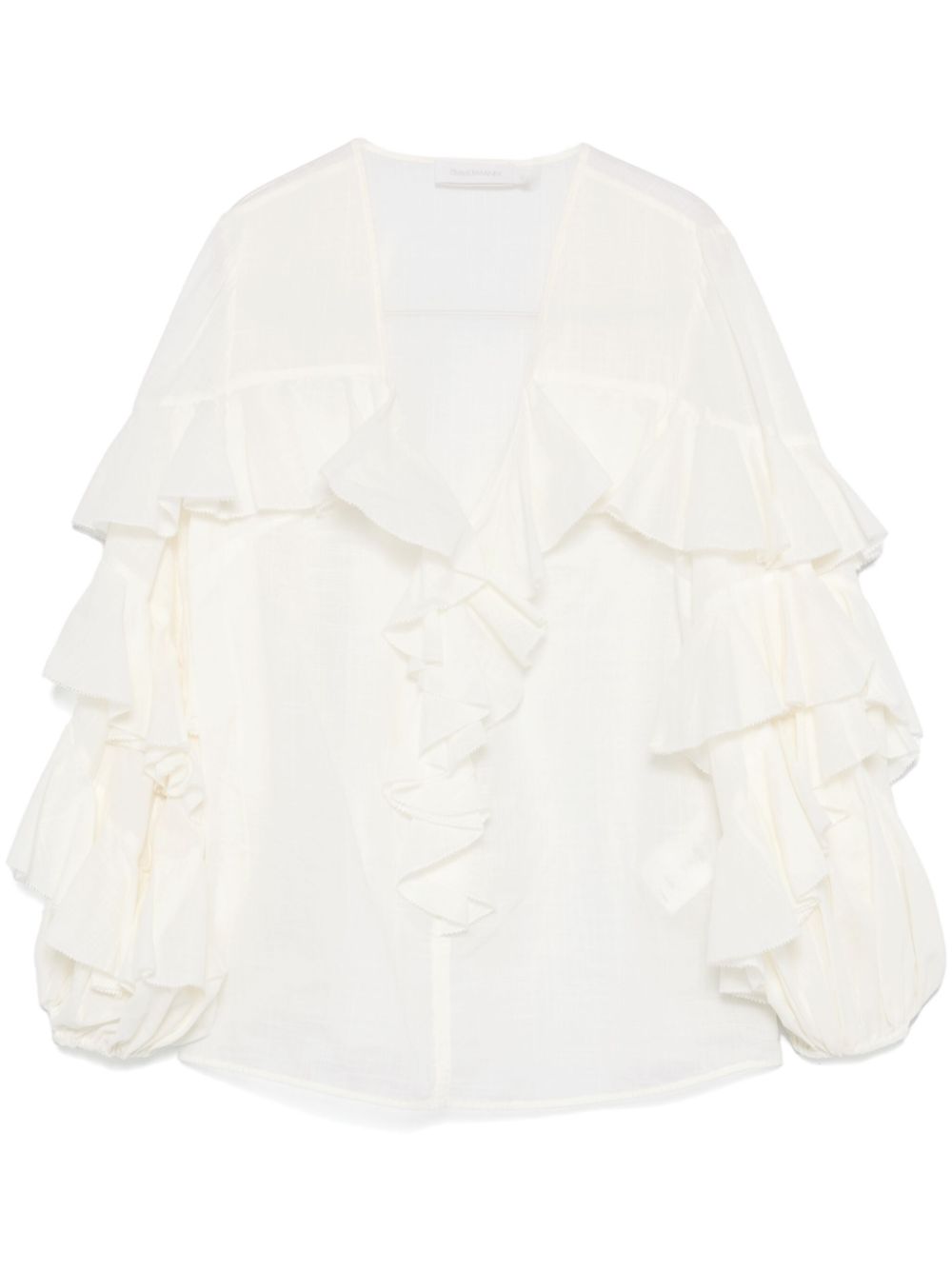 ZIMMERMANN ruffled blouse - White