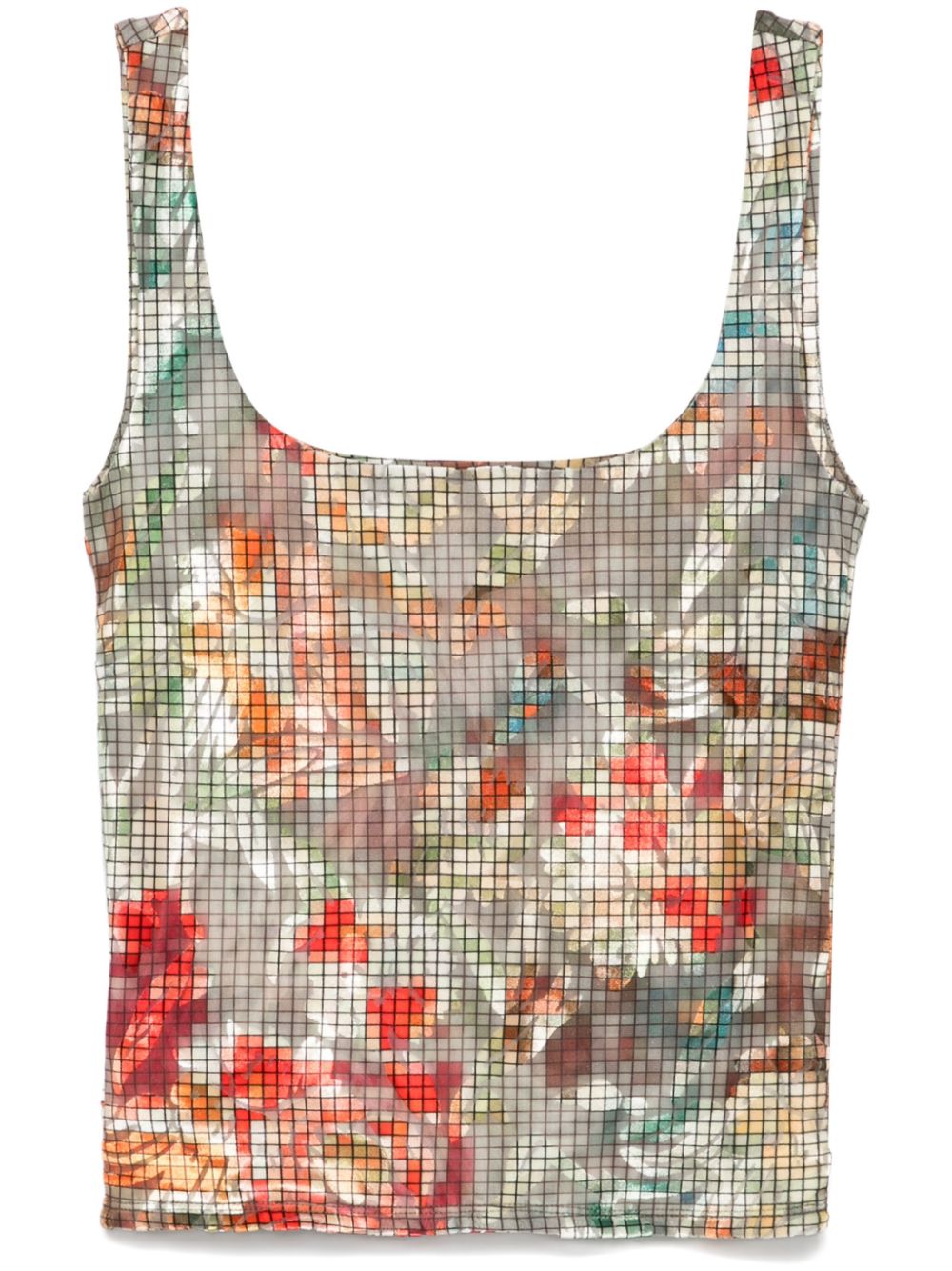 SIEDRES graphic-print tank top - Green