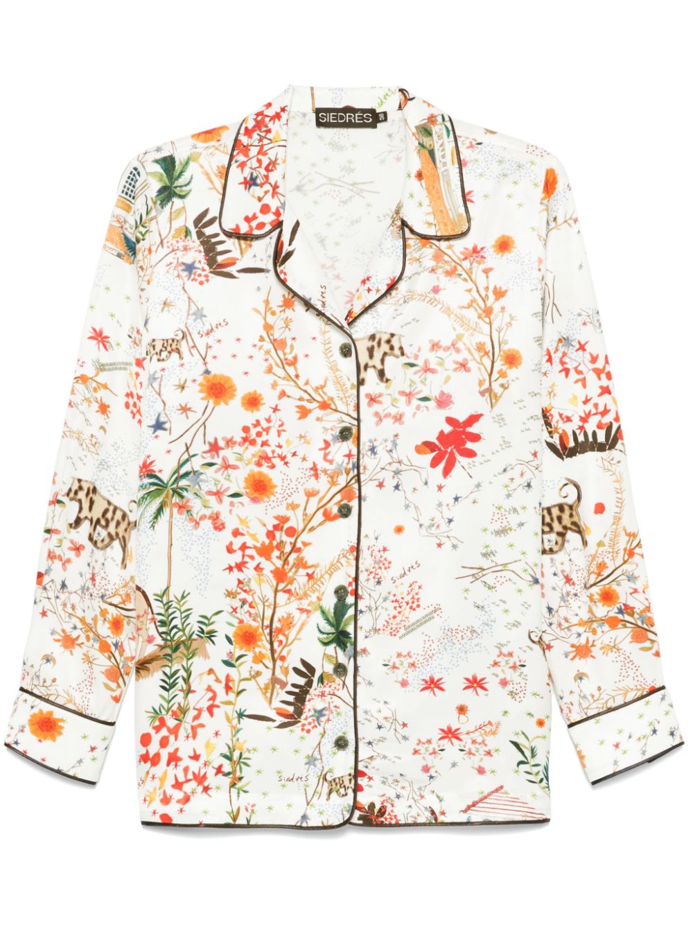 floral-print shirt