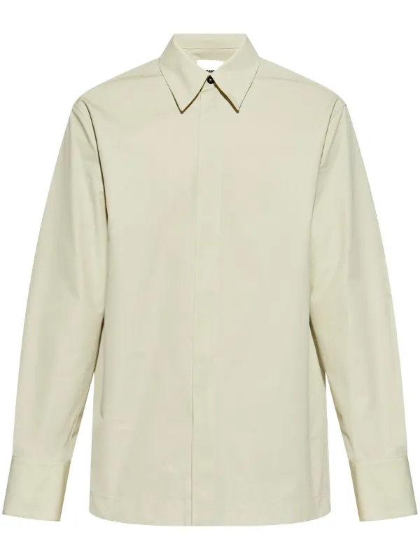 Jil Sander コットン シャツ | グリーン | FARFETCH JP Jil Sander コットン シャツ | グリーン | FARFETCH JP