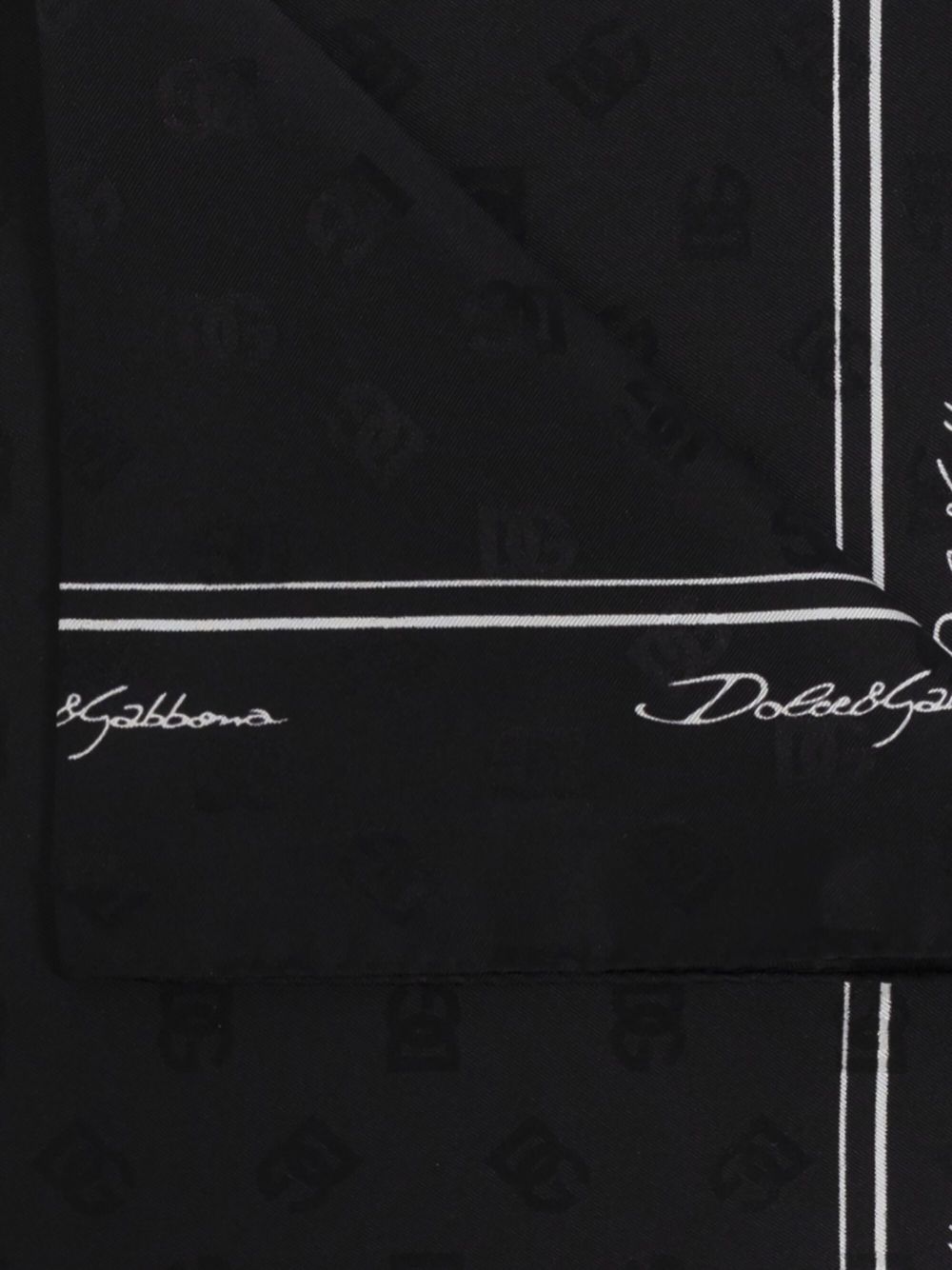 Dolce & Gabbana logo-print silk scarf - Zwart