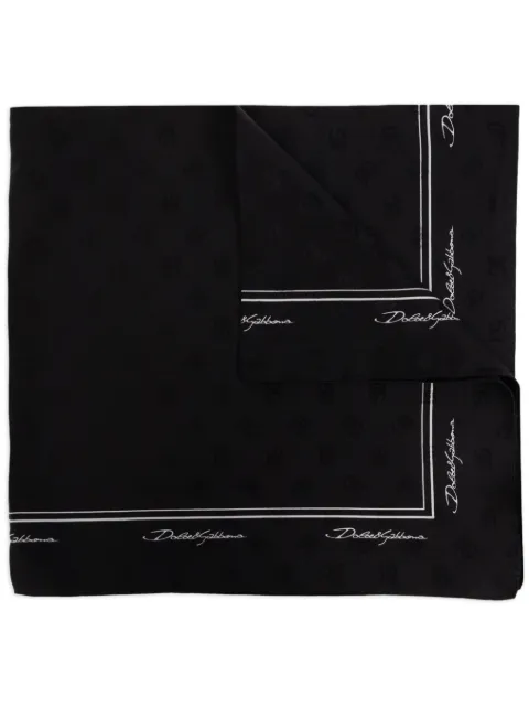 Dolce & Gabbana logo-print silk scarf