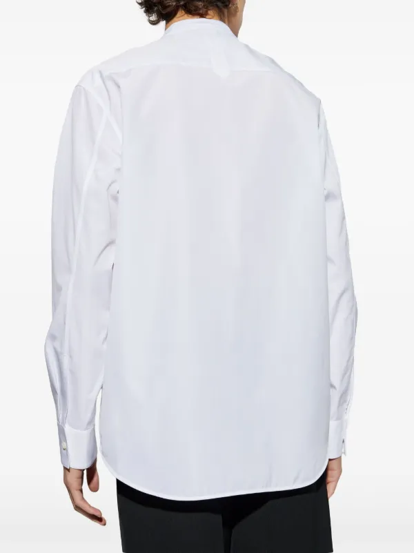 20ss JIL SANDER Vネックシャツ ホワイト 胸ポケット ミニマル Jil Sander フラップポケット シャツ | ホワイト | FARFETCH JP
