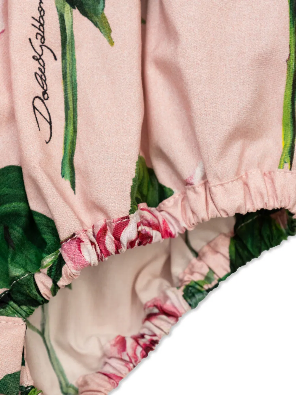 Dolce & Gabbana Kids Romper met roosprint Roze