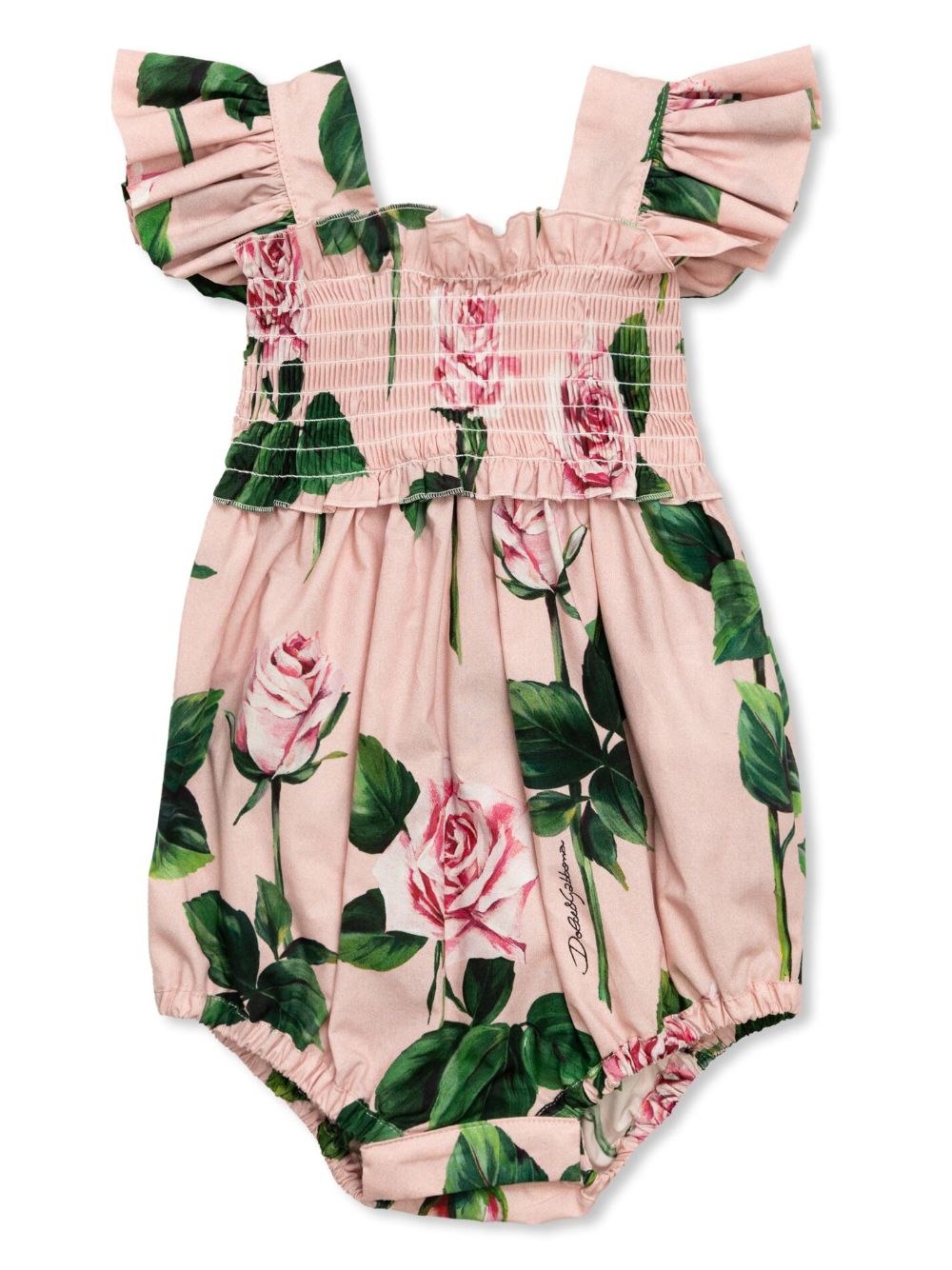 Dolce & Gabbana Kids rose-print body - Pink