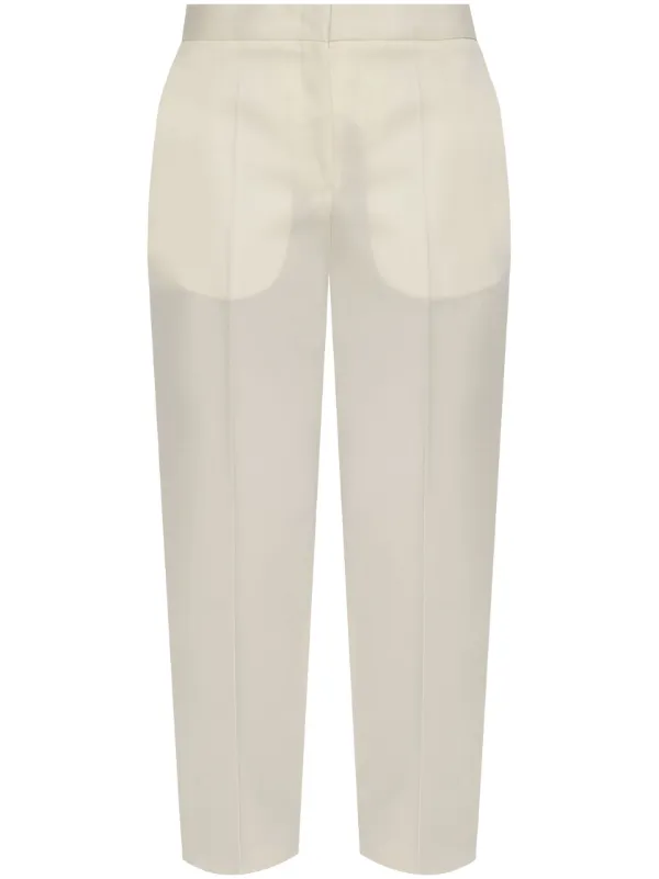 Jil Sander Wool Tailored Trousers in Neutrals