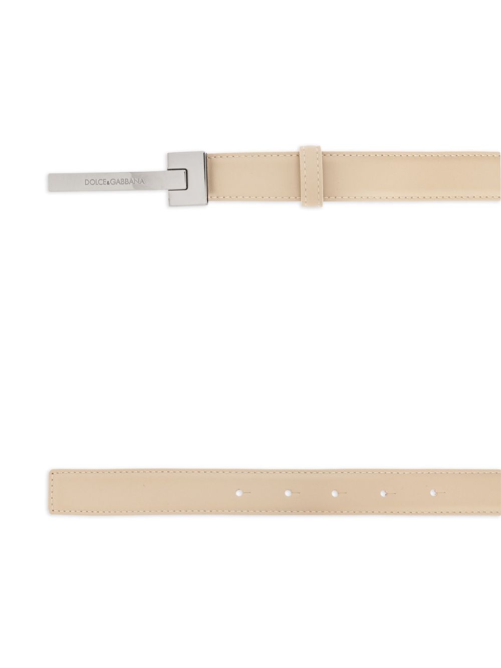 Dolce & Gabbana Riem met gegraveerd logo - Beige