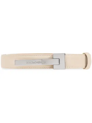 Dolce & Gabbana DGロゴ レザーベルト | ホワイト | FARFETCH JP
