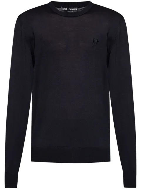 Dolce & Gabbana logo-embroidered sweater