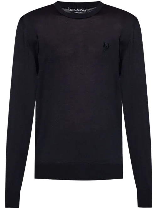 Pull à logo brodé - Dolce & Gabbana - Modalova