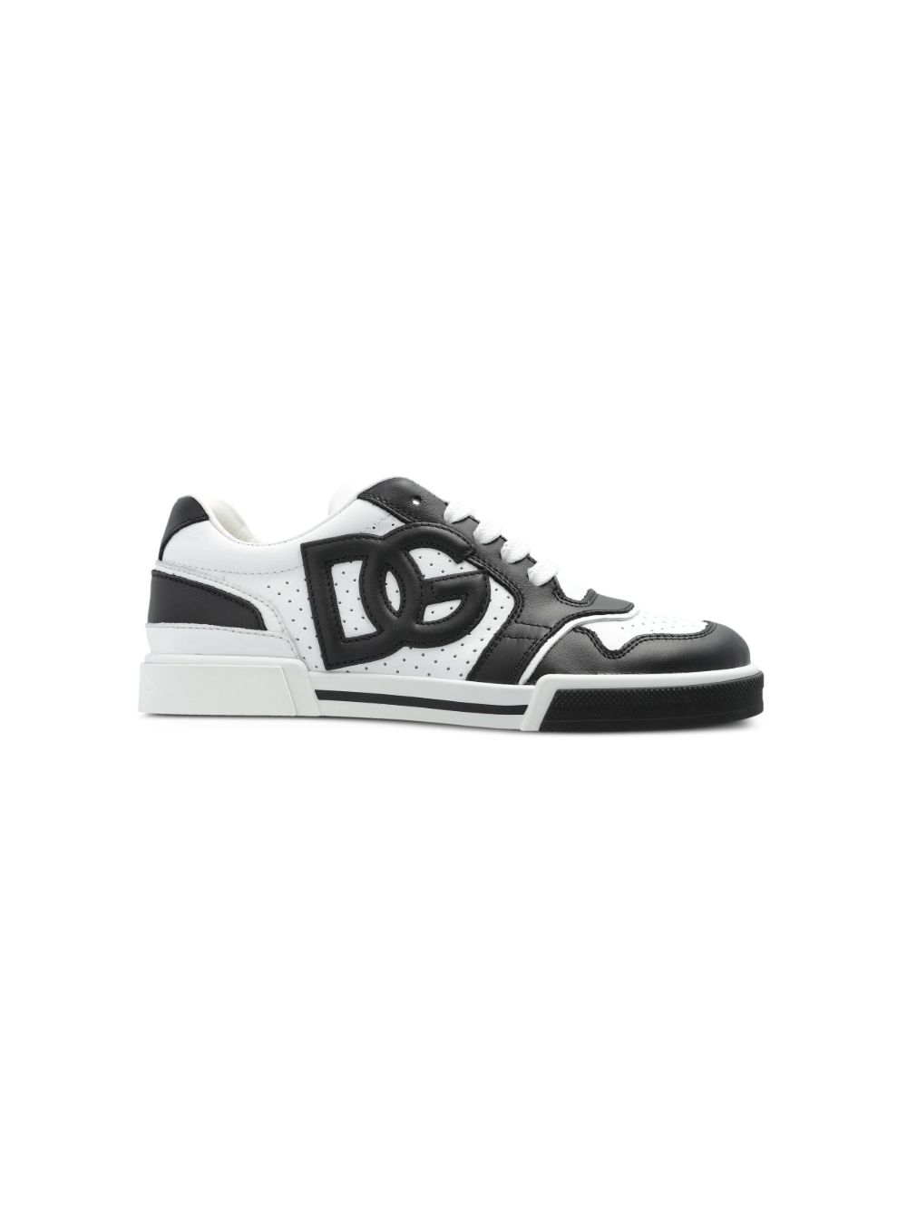 Dolce & Gabbana Kids Leren sneakers met logoplakkaat Zwart