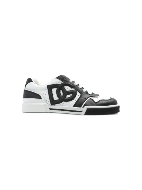 Dolce & Gabbana Kids logo-appliqué leather sneakers