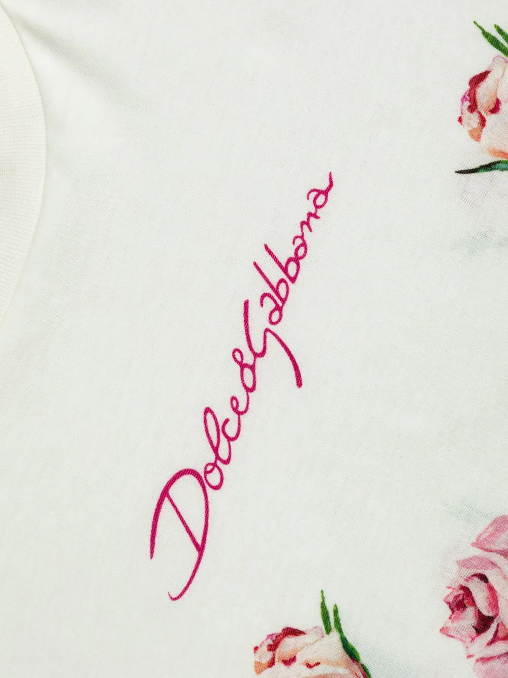 DOLCE & GABBANA ROSE-PRINT T-SHIRT