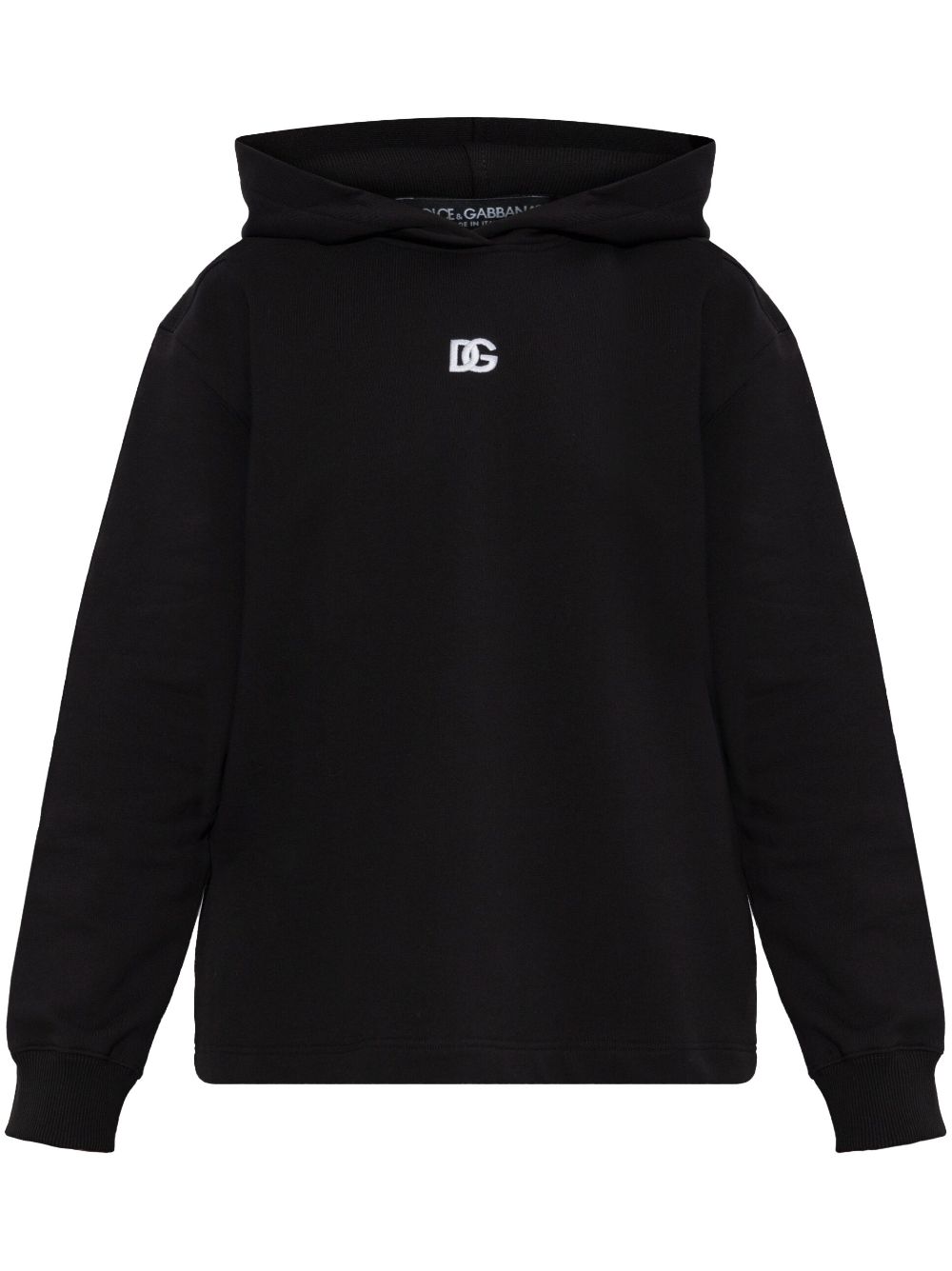 Dolce & Gabbana Hoodie met geborduurd logo Zwart