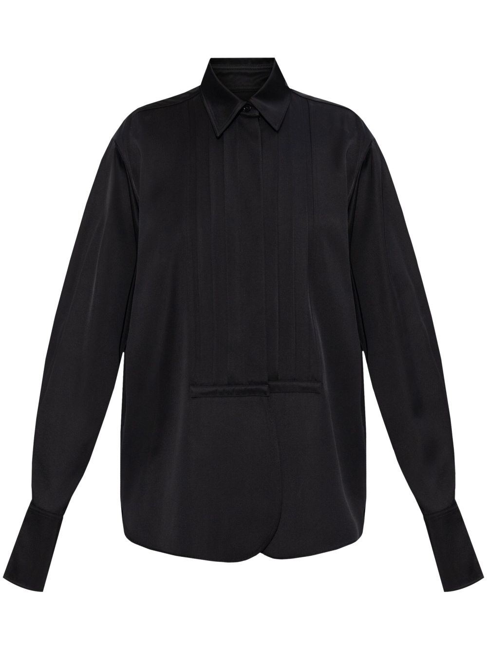 Jil Sander Geplooide Blouse Zwart