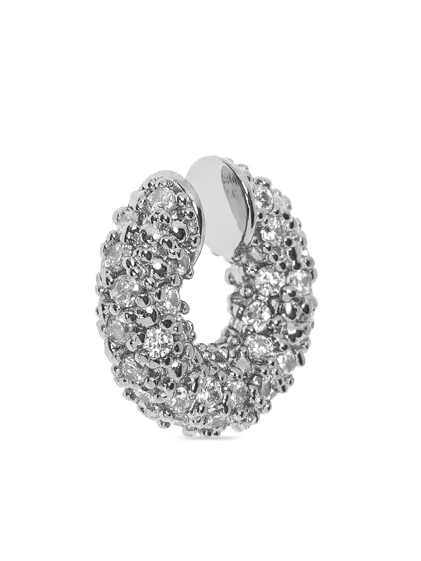 Jil Sander Cubic Zirconia Ear Cuff | Silver | FARFETCH