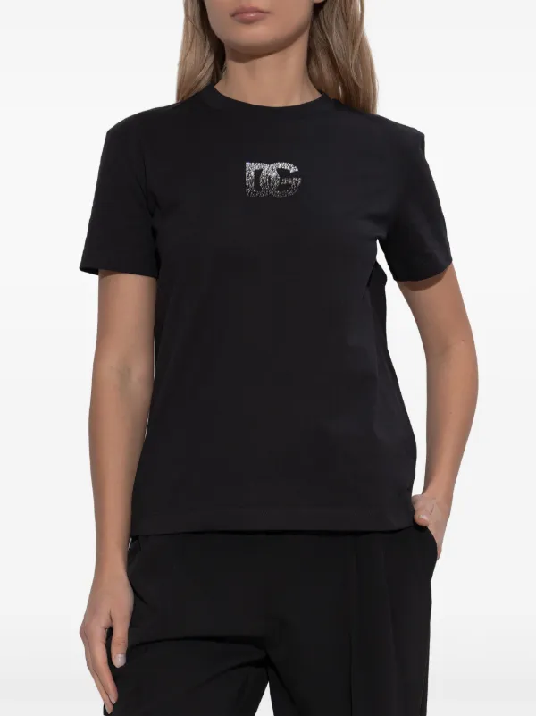 Dolce & Gabbana logo-appliqué T-shirt | Black | FARFETCH