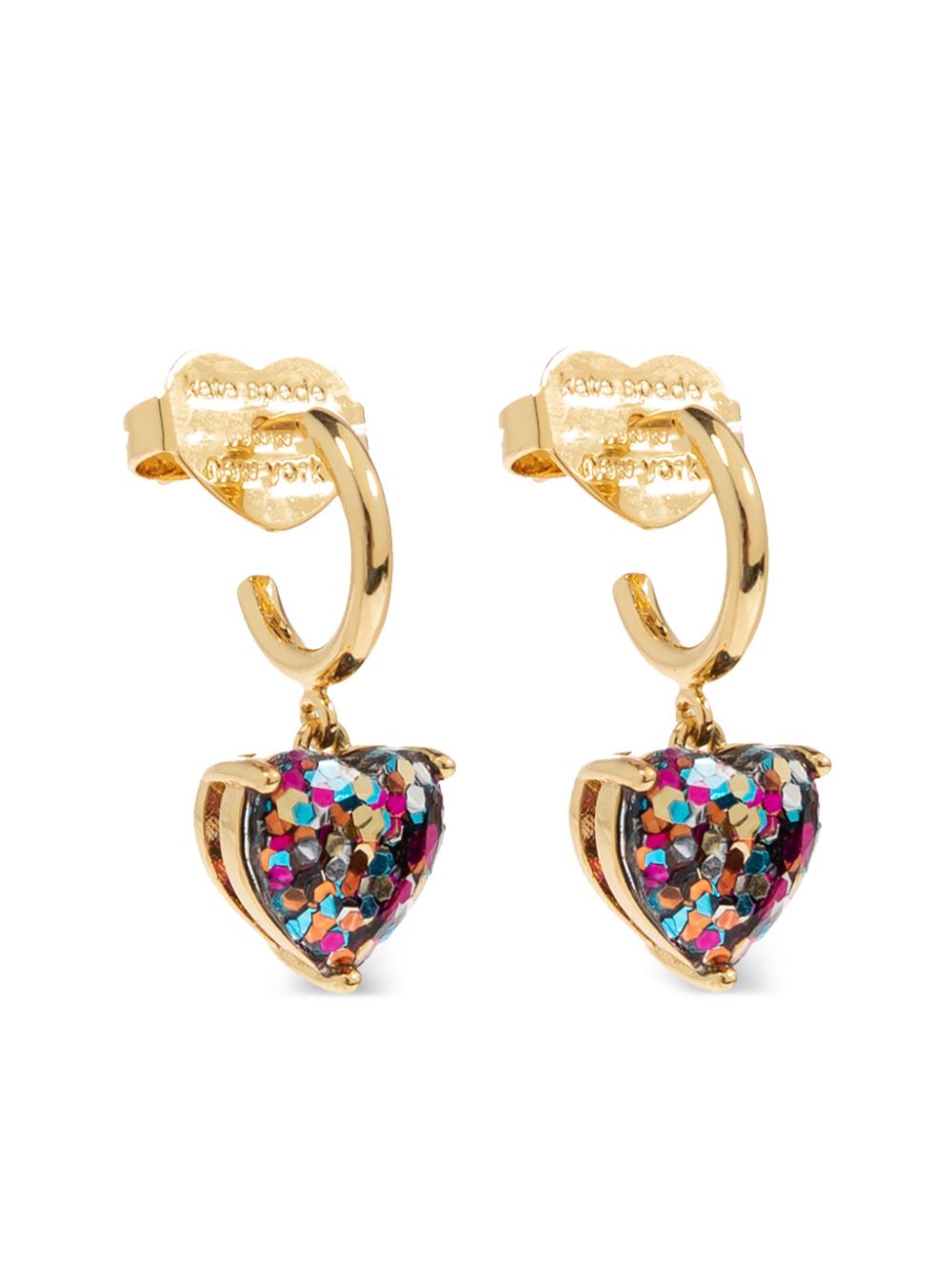 my love glitter heart earrings