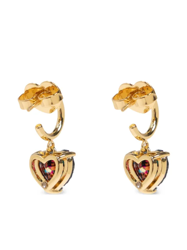 Kate Spade My Love Glitter Heart Earrings Gold