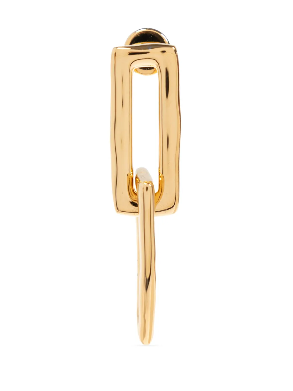 Jil Sander Rectangular Frame Earrings In Gold