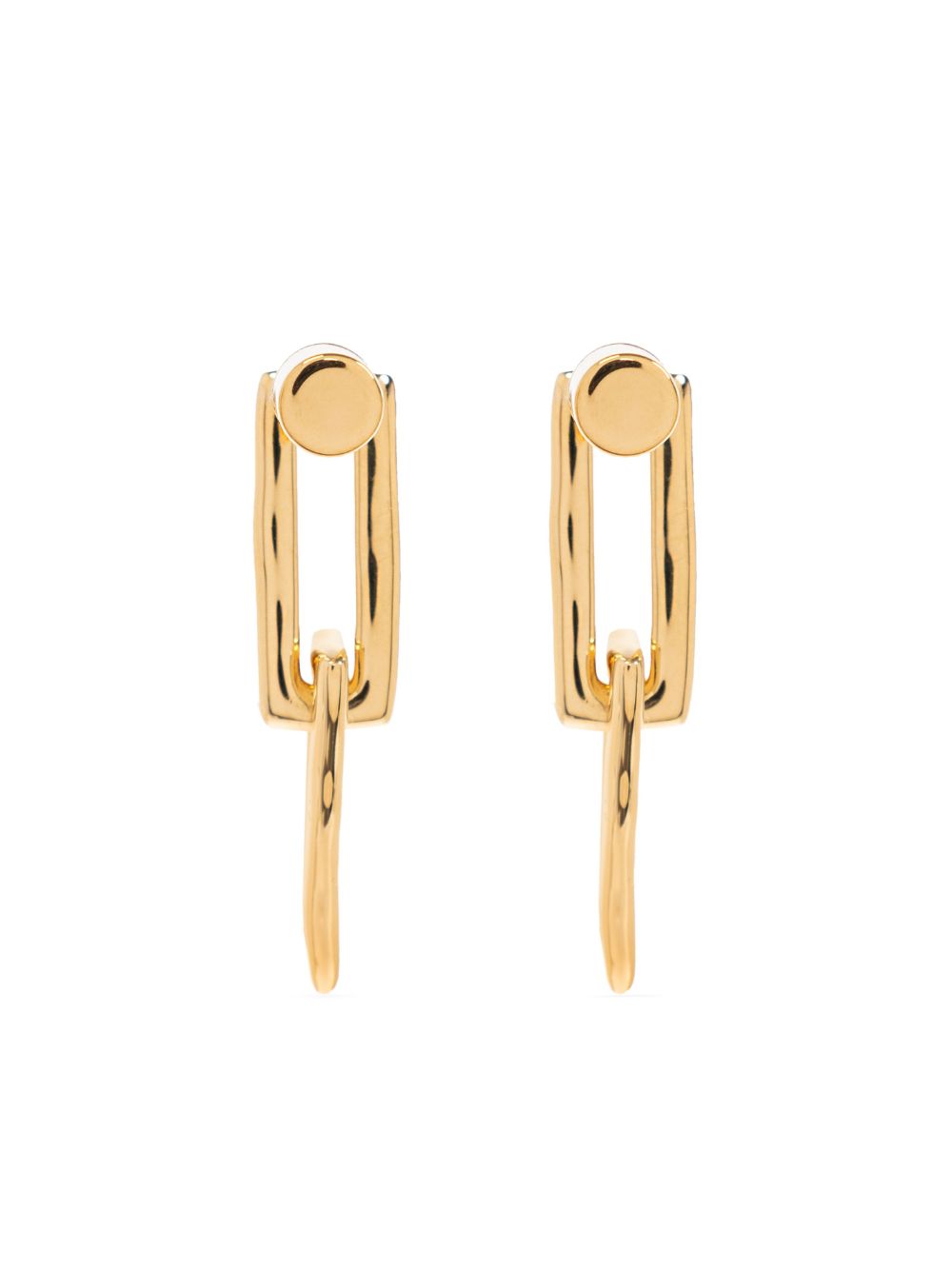 Jil Sander Rectangular Frame earrings - Gold