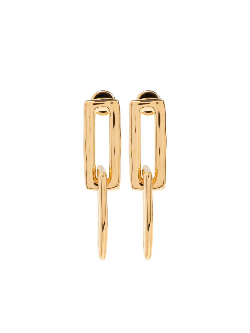 Jil Sander Rectangular Frame earrings - Gold