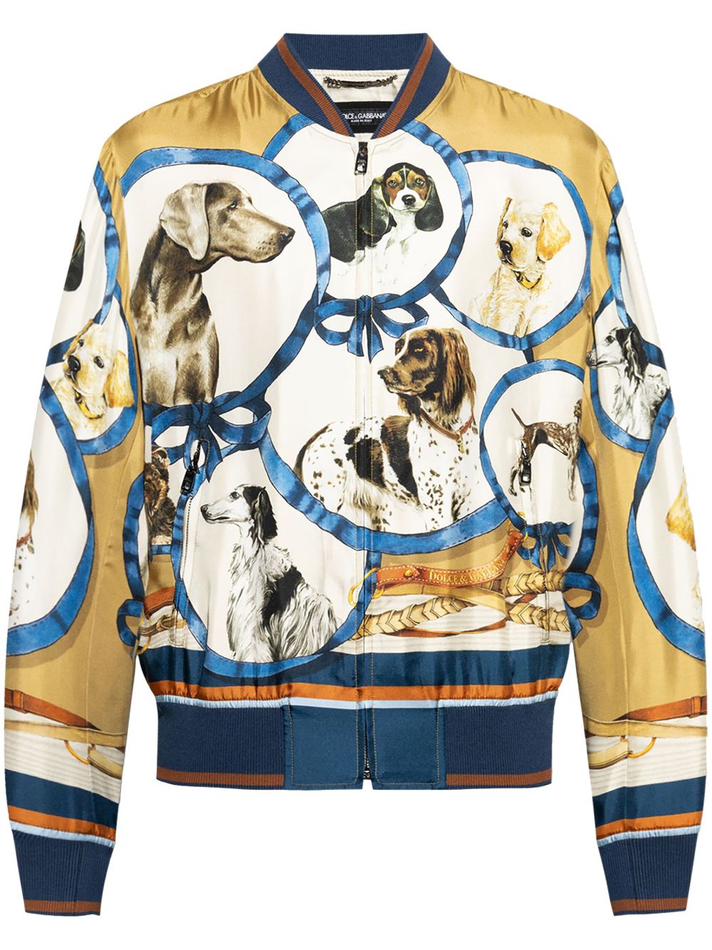 Dolce & Gabbana Bomberjack met grafische print Geel