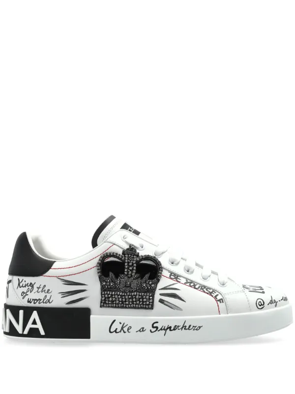 Dolce & Gabbana logo-patch Sneakers | White | FARFETCH JO
