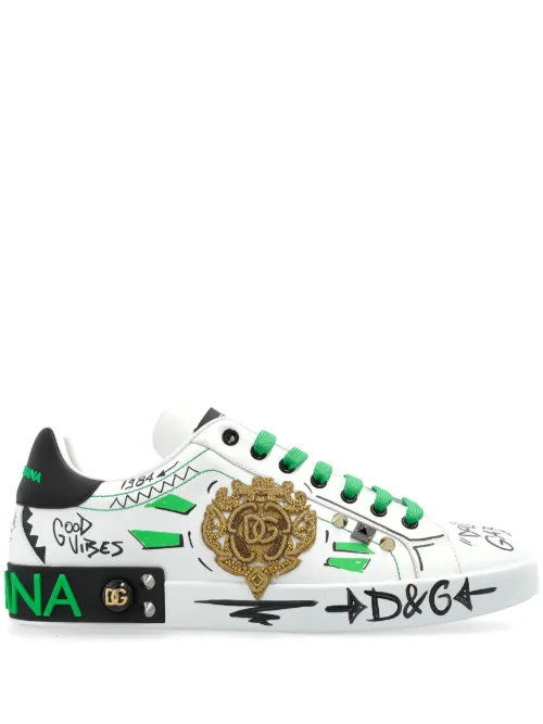 Baskets à patch logo - Dolce & Gabbana - Modalova