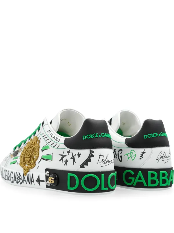 Dolce & Gabbana☆ロゴプリント キャンバススニーカー Dolce & Gabbana ロゴプリント付きのスニーカー | Sendegaro KR