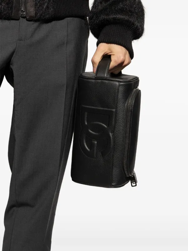 Dolce & Gabbana logo-patch Wash Bag | Black | FARFETCH VN