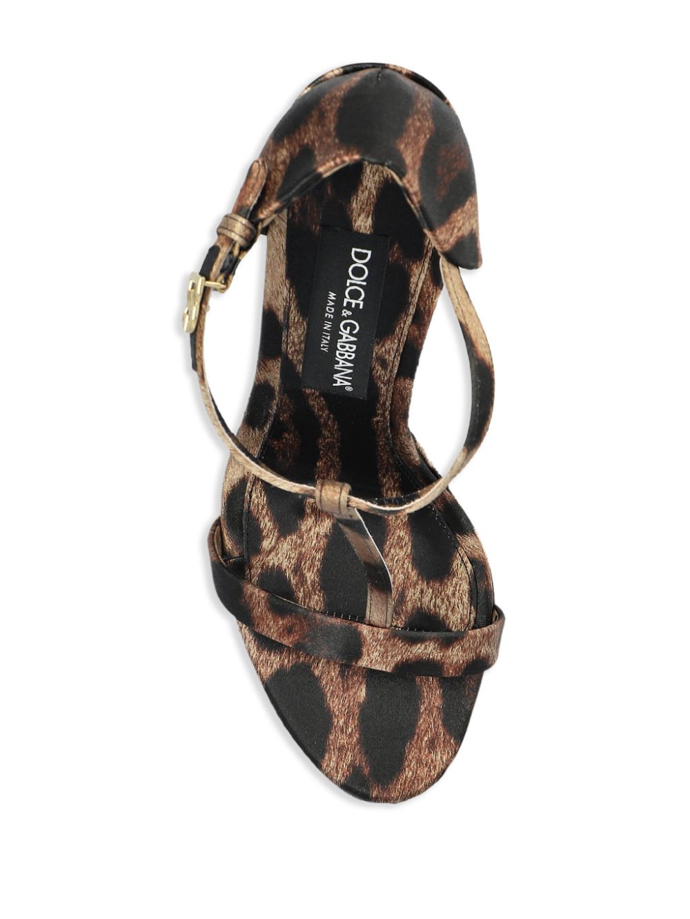 Dolce & Gabbana 105 mm sandalen met luipaardprint Bruin