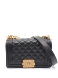 CHANEL Pre-Owned 2019 small Boy Chanel shoulder bag - Black