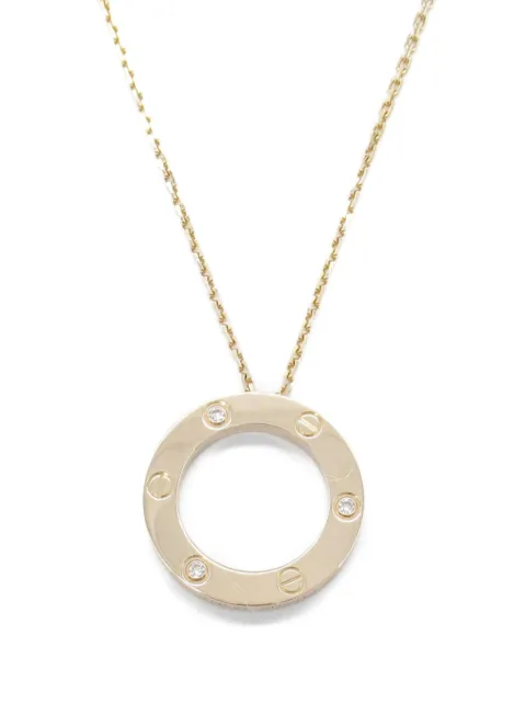 Cartier 2010s 18K rose gold Love diamond necklace